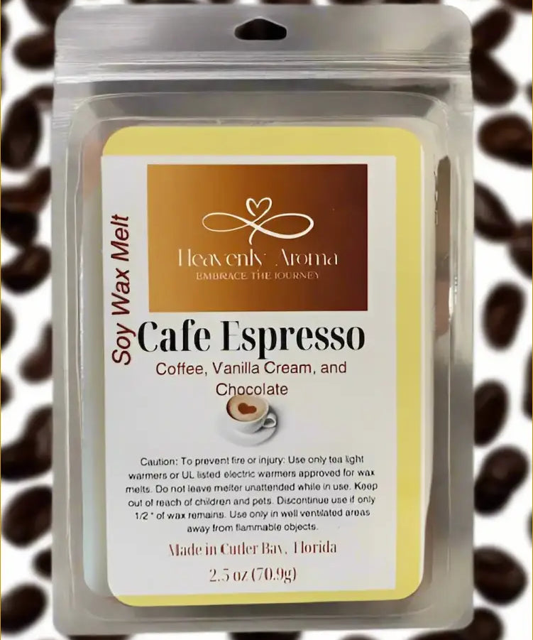 Café Espresso 2.5 oz Wax Tarts - Heavenly Aroma