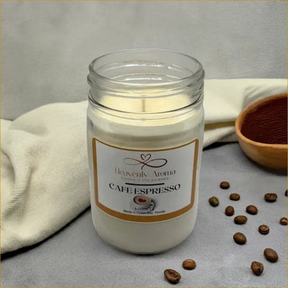 Café Espresso 9 oz Candle – Your Morning Mood in a Jar - Heavenly Aroma