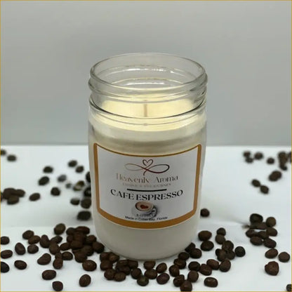 Café Espresso 9 oz Candle – Your Morning Mood in a Jar - Heavenly Aroma