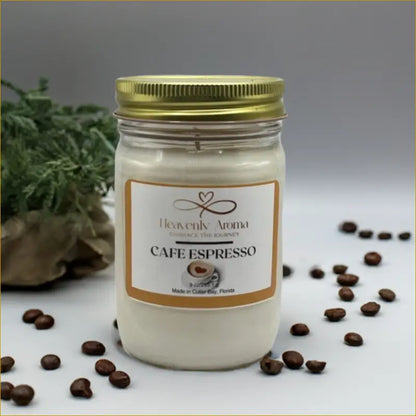 Café Espresso 9 oz Candle – Your Morning Mood in a Jar - Heavenly Aroma
