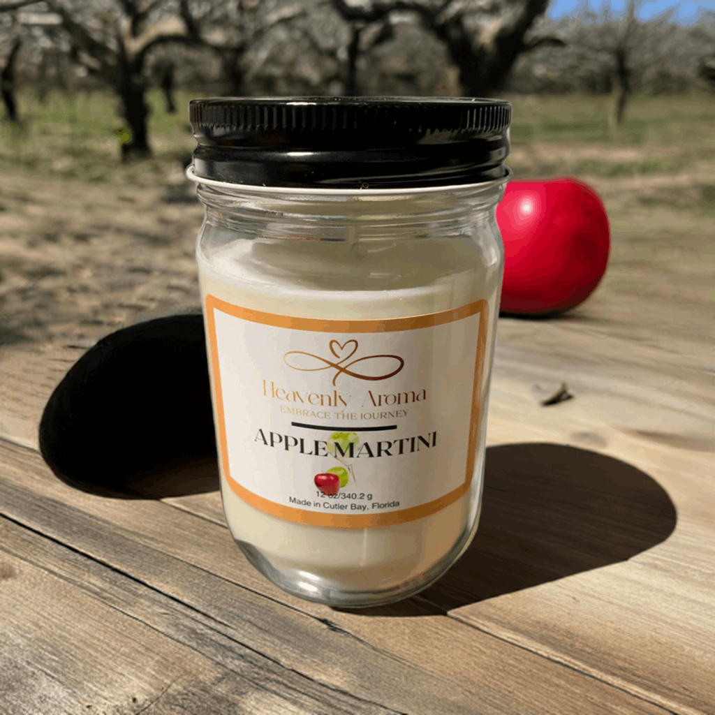 Apple Martini - 12 oz Hand-Poured Soy Wax Candle