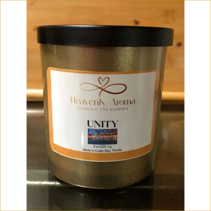 Handcrafted Soy Wax Candle in Gold Unity Jar by Heavenly Aroma - Heavenly Aroma