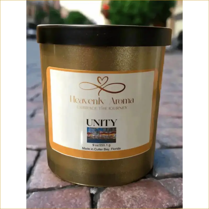 Handcrafted Soy Wax Candle in Gold Unity Jar by Heavenly Aroma - Heavenly Aroma