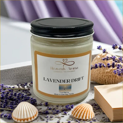Lavender Drift 7 oz Candle – A Serene Escape Awaits! - Heavenly Aroma