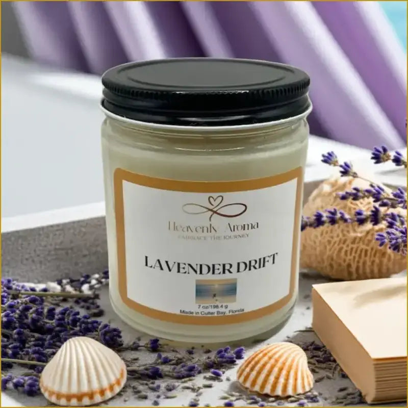 Lavender Drift 7 oz Candle – A Serene Escape Awaits! - Heavenly Aroma