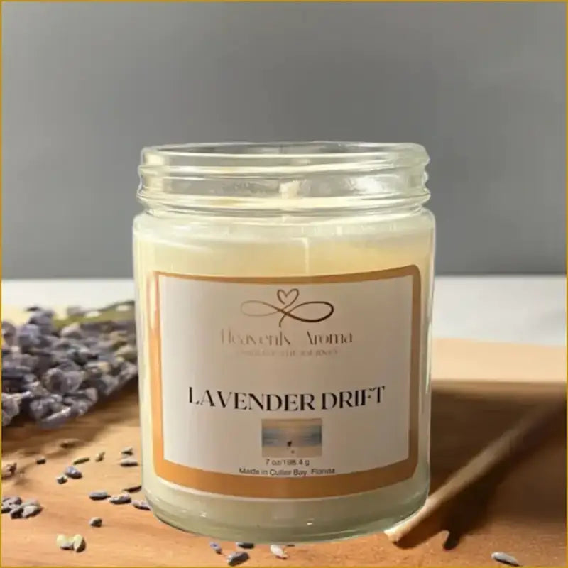 Lavender Drift 7 oz Candle – A Serene Escape Awaits! - Heavenly Aroma