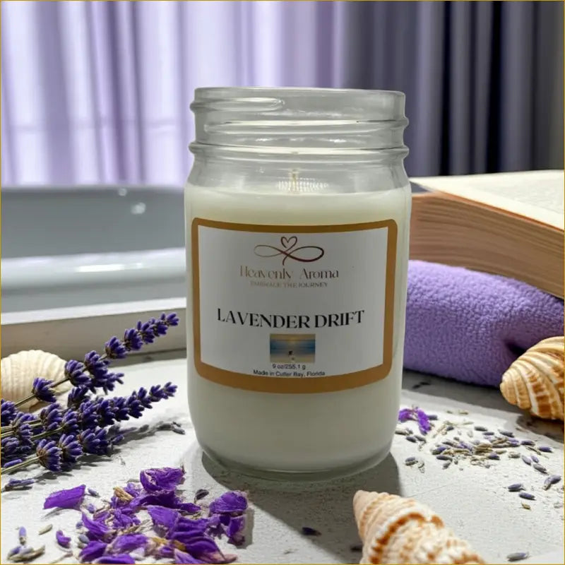 Lavender Drift 9 oz Candle – A Serene Escape Awaits! - Heavenly Aroma