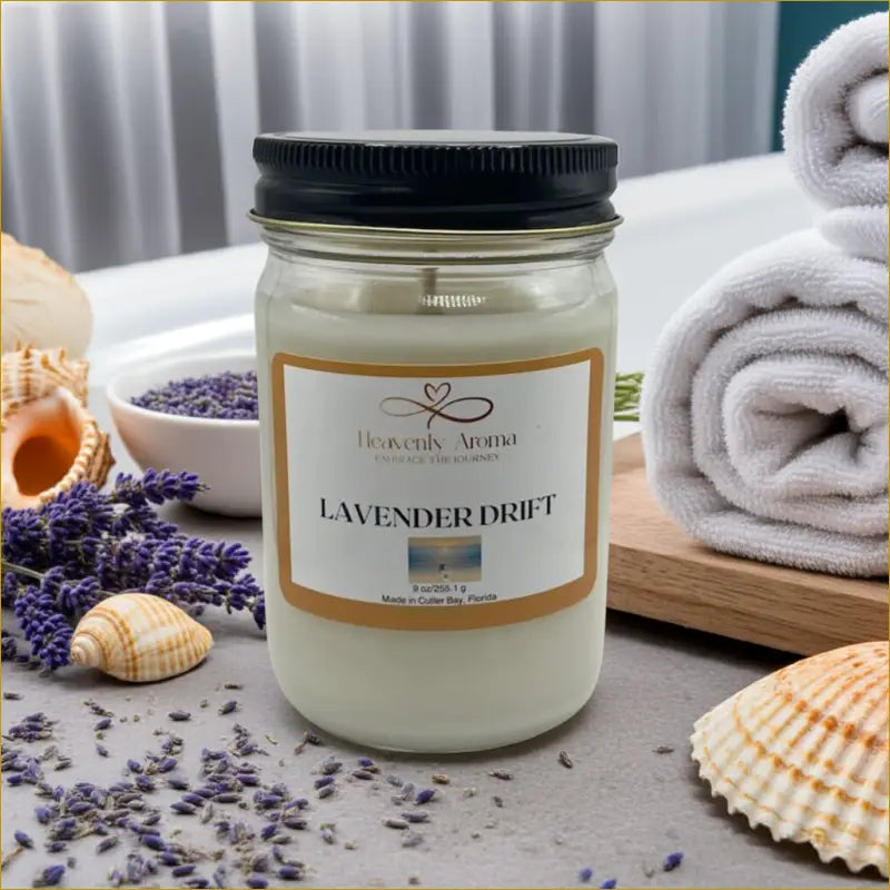 Lavender Drift 9 oz Candle – A Serene Escape Awaits! - Heavenly Aroma
