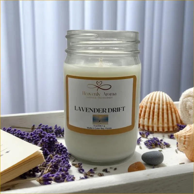 Lavender Drift 9 oz Candle – A Serene Escape Awaits! - Heavenly Aroma
