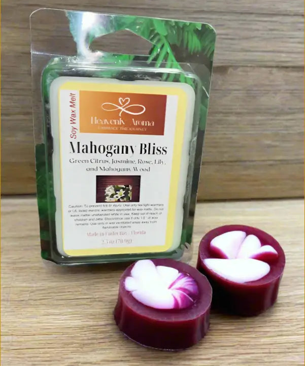 Mahogany Bliss Wax Melt – A Luxurious Escape in Every Melt! - Heavenly Aroma