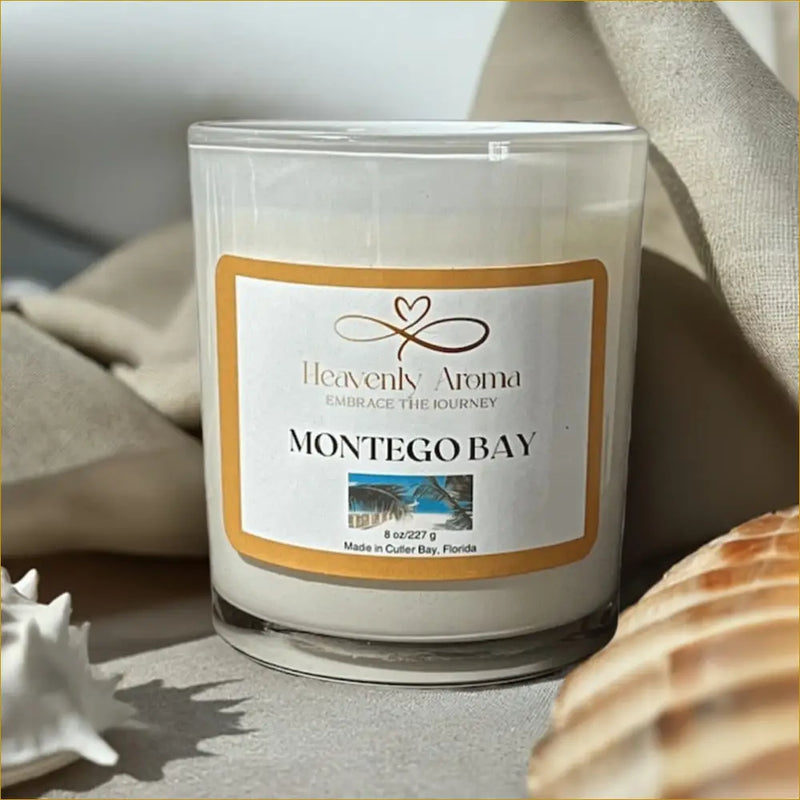 Montego Bay – 8 oz Candle | Tropical Spearmint & Coconut Calm - Heavenly Aroma