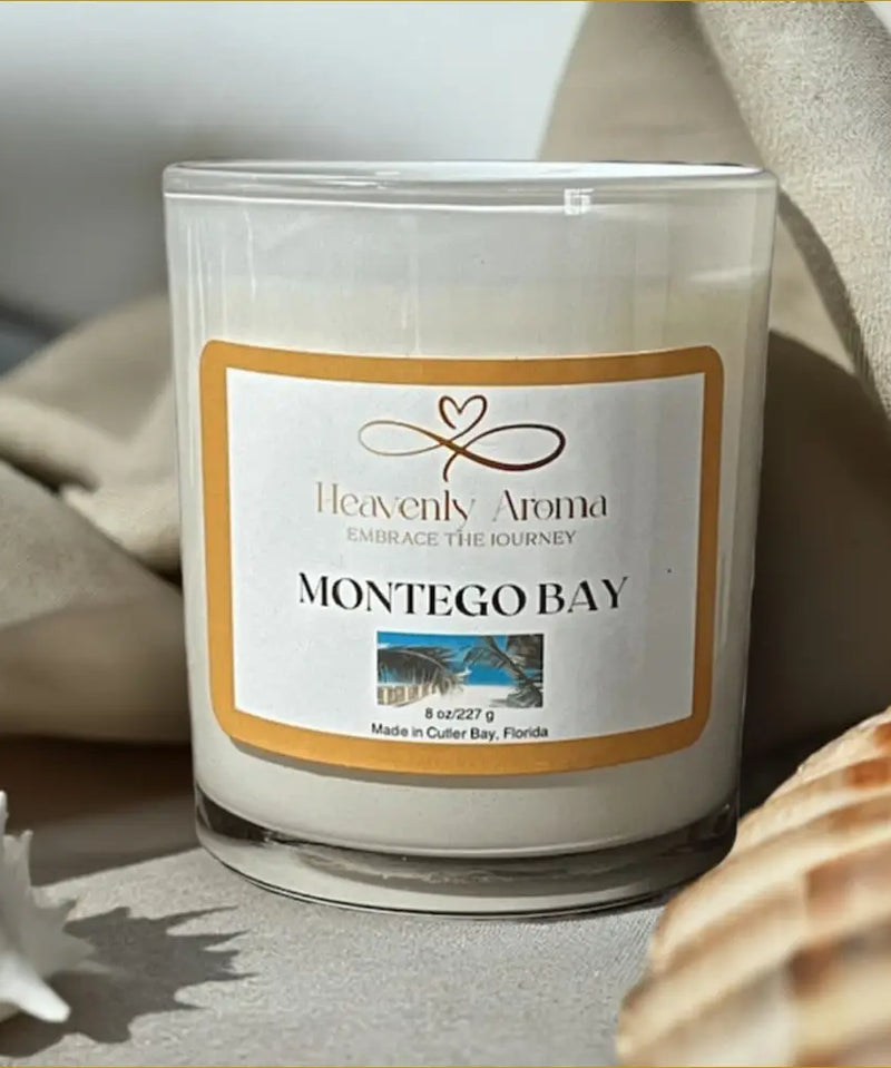 Montego Bay – 8 oz Candle | Tropical Spearmint & Coconut Calm - Heavenly Aroma