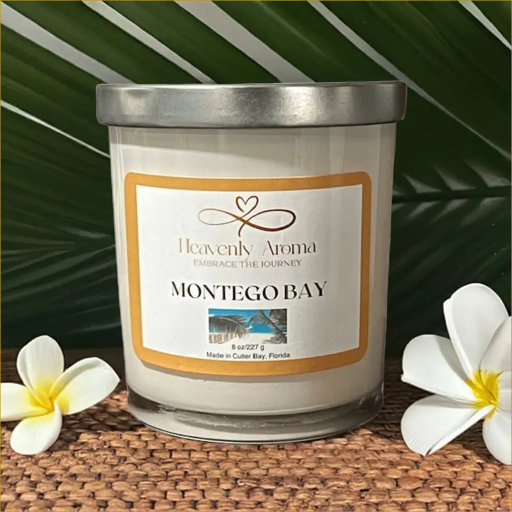 Montego Bay – 8 oz Candle | Tropical Spearmint & Coconut Calm - Heavenly Aroma