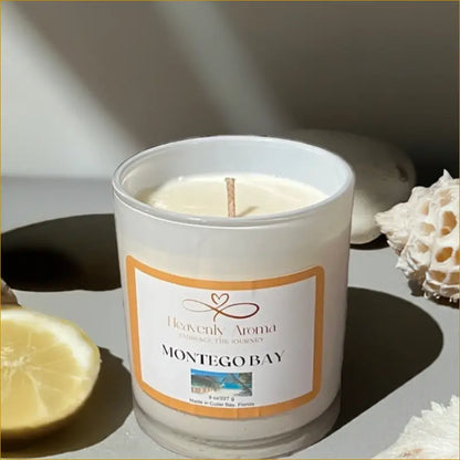 Montego Bay 8 oz Candle | Tropical Spearmint & Coconut Escape - Heavenly Aroma