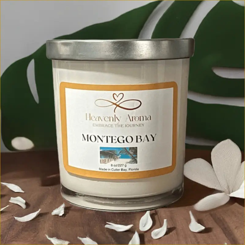Montego Bay 8 oz Candle | Tropical Spearmint & Coconut Escape - Heavenly Aroma