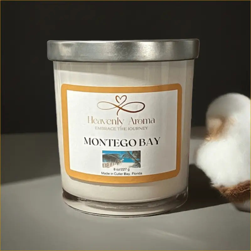 Montego Bay 8 oz Candle | Tropical Spearmint & Coconut Escape - Heavenly Aroma