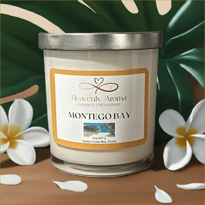 Montego Bay 8 oz Candle | Tropical Spearmint & Coconut Escape - Heavenly Aroma