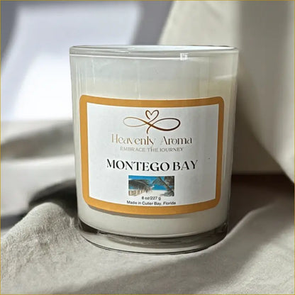 Montego Bay 8 oz Candle | Tropical Spearmint & Coconut Escape - Heavenly Aroma