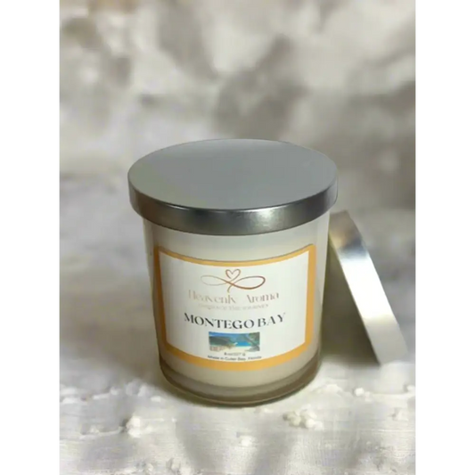 Montego Bay Soy Candle with Tropical Coconut & Bamboo Scent - Soy Candle