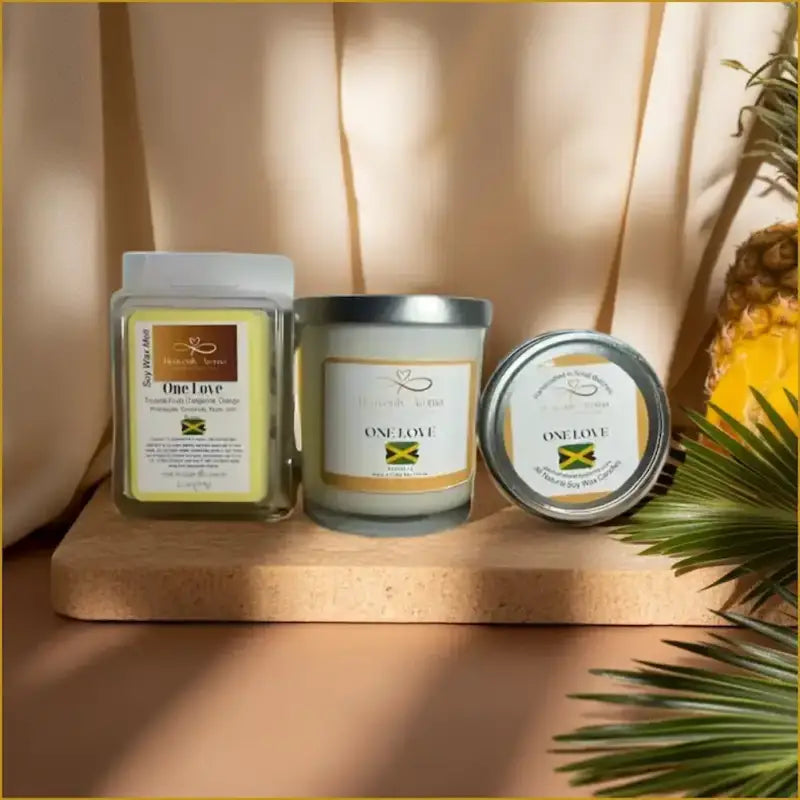 One Love – Coastal Luxe Candle Set | Sunshine in Every Size - Heavenly Aroma