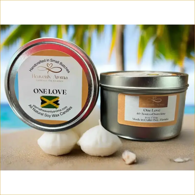 One Love Fruit Scented Candle in Natural Soy Wax 6 oz - Heavenly Aroma