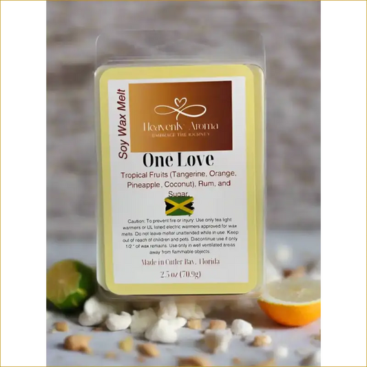 One Love Natural Soy Wax Melt with Strong Fruit Scented Fragrance - Heavenly Aroma