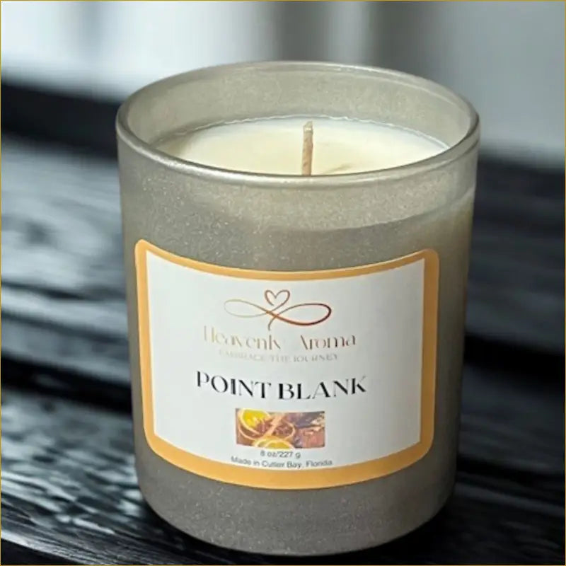 Point Blank 8 oz Candle | Bold Tonka Bean & Oud Luxury - Heavenly Aroma