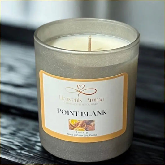 Point Blank 8 oz Candle | Bold Tonka Bean & Oud Luxury - Heavenly Aroma