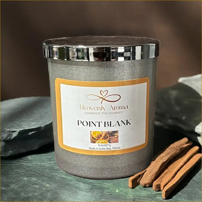 Point Blank 8 oz Candle | Bold Tonka Bean & Oud Luxury - Heavenly Aroma