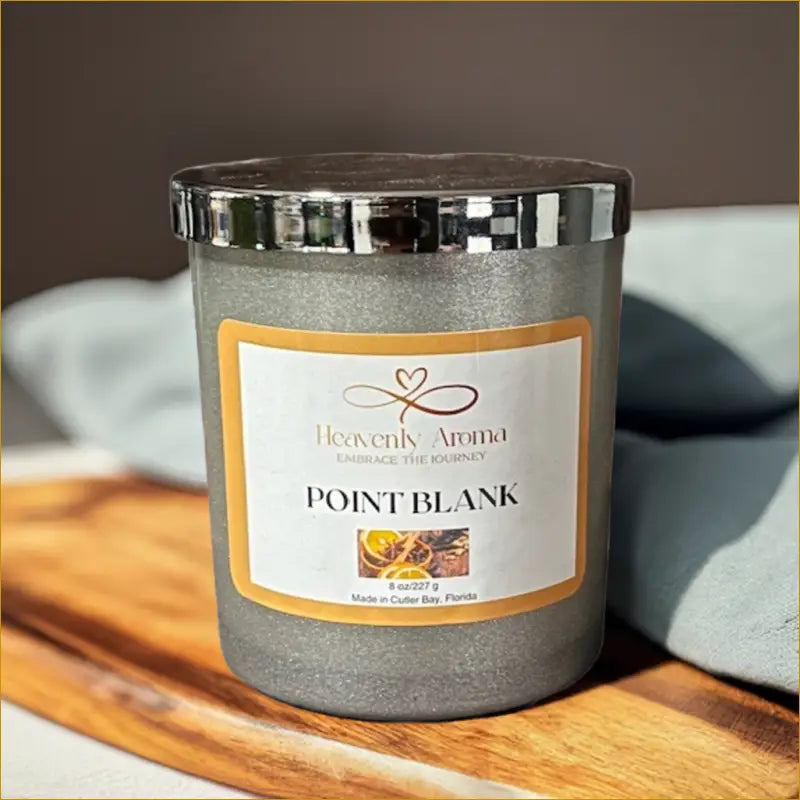 Point Blank 8 oz Candle | Bold Tonka Bean & Oud Luxury - Heavenly Aroma