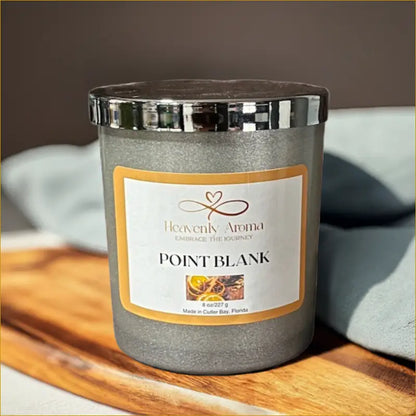 Point Blank 8 oz Candle | Bold Tonka Bean & Oud Luxury - Heavenly Aroma