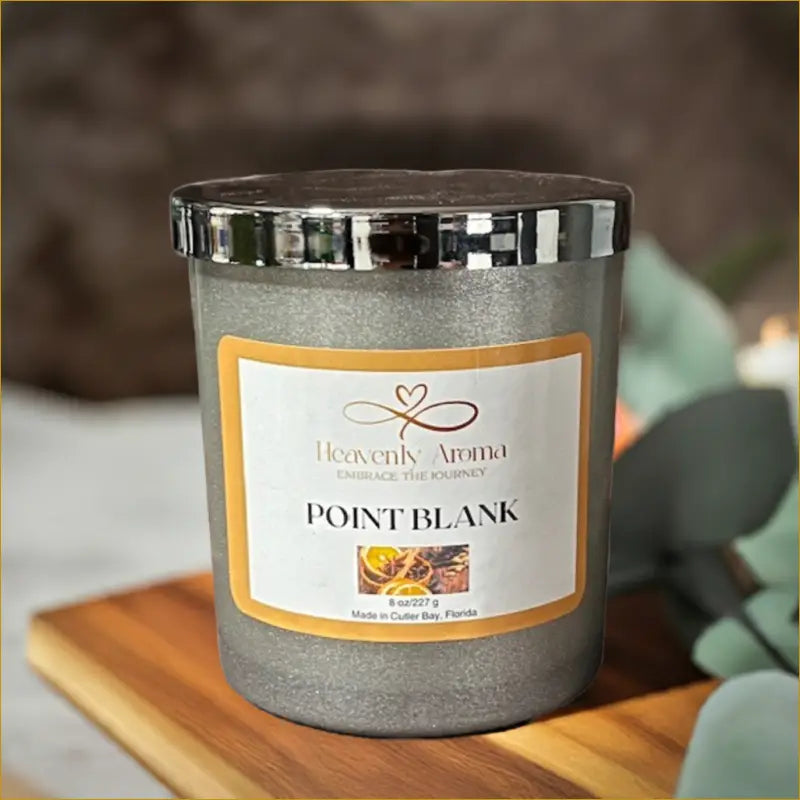 Point Blank 8 oz Candle | Bold Tonka Bean & Oud Luxury - Heavenly Aroma