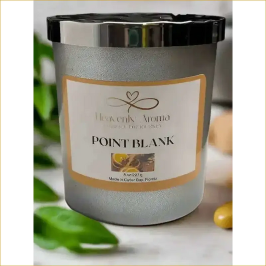 Point Blank Soy Wax Candle, 8 oz - Unique, Handmade, and Highly Fragrant - Heavenly Aroma