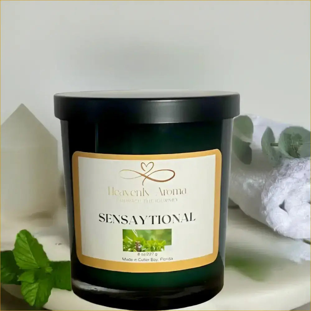 Sensaytional 8 oz Candle | Invigorating Peppermint & Eucalyptus - Heavenly Aroma
