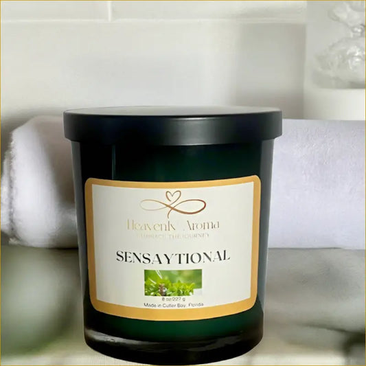 Sensaytional 8 oz Candle | Invigorating Peppermint & Eucalyptus - Heavenly Aroma