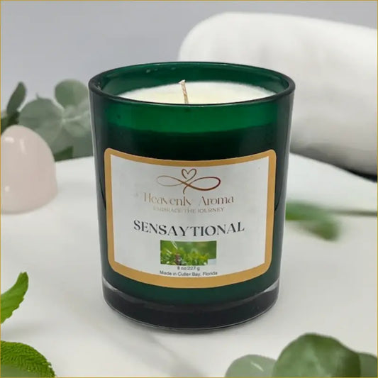 Sensaytional 8 oz Candle | Invigorating Peppermint & Eucalyptus - Heavenly Aroma