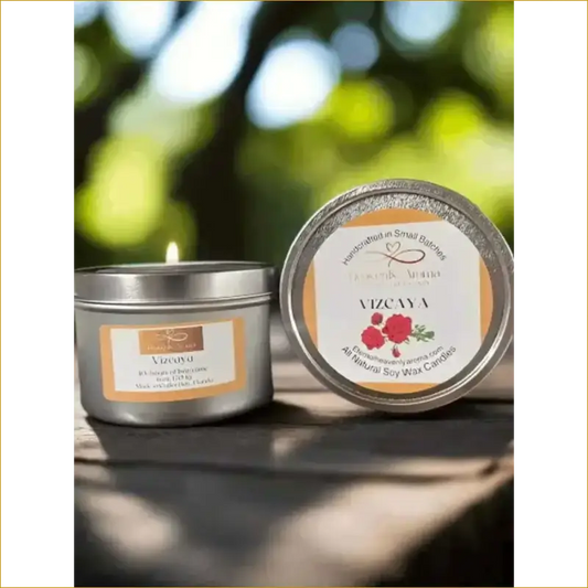 Vizcaya Soy Wax Candles with Roses Labels - Heavenly Aroma